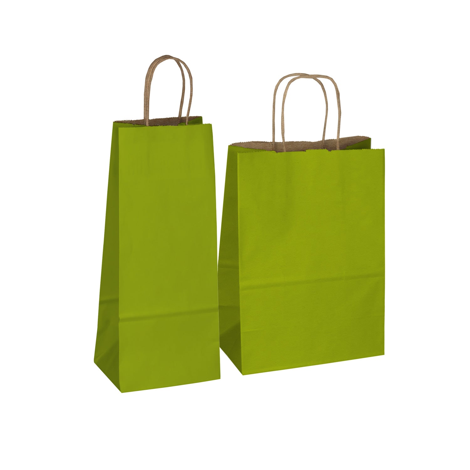 Kiwi Kraft Paper Shopper Bags