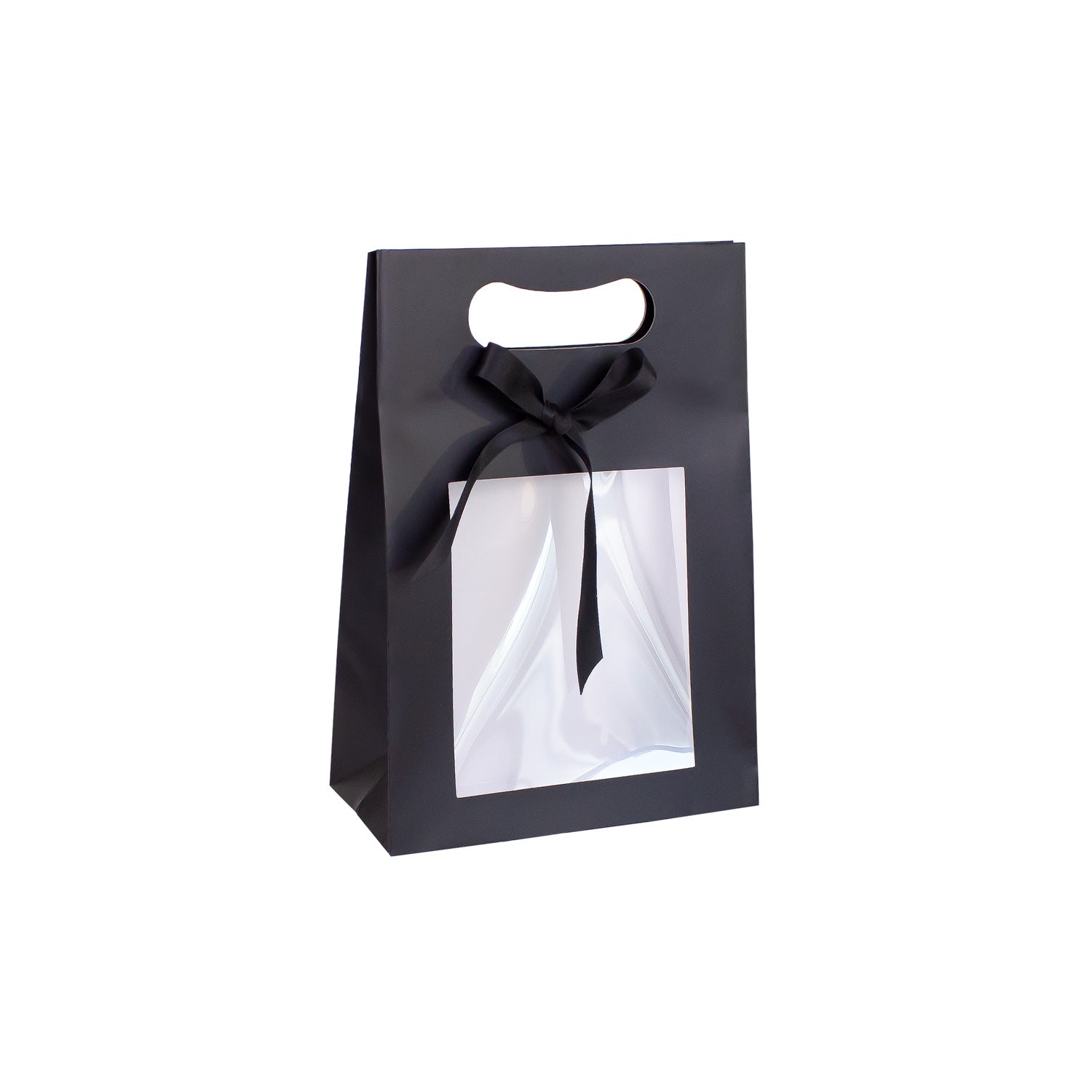 DIE CUT POUCH W/WINDOW AND RIBBON