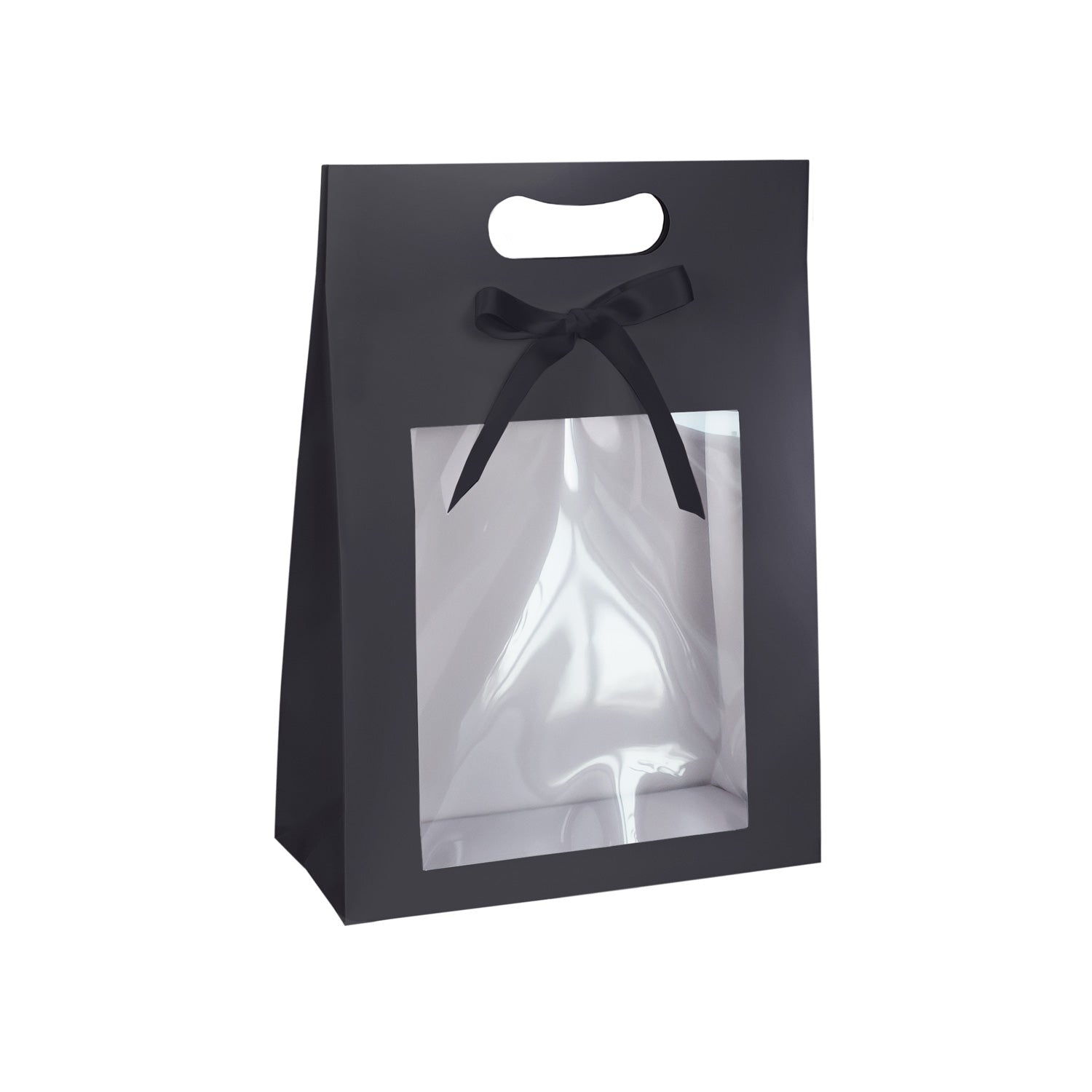 DIE CUT POUCH W/WINDOW AND RIBBON