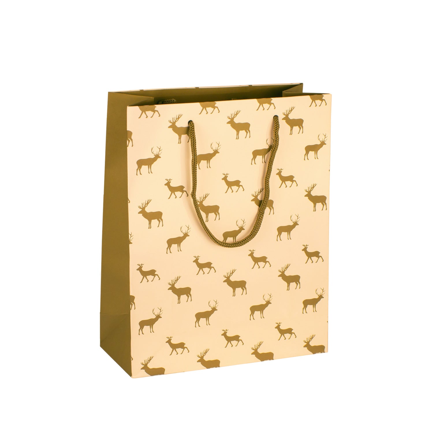 GOLD DEER ON CREAM PAPER BAGS