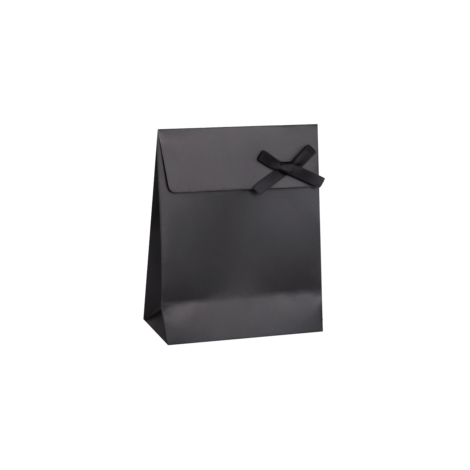 TRIANGULAR POUCH WITH DECORATIVE SIDE RIBBON