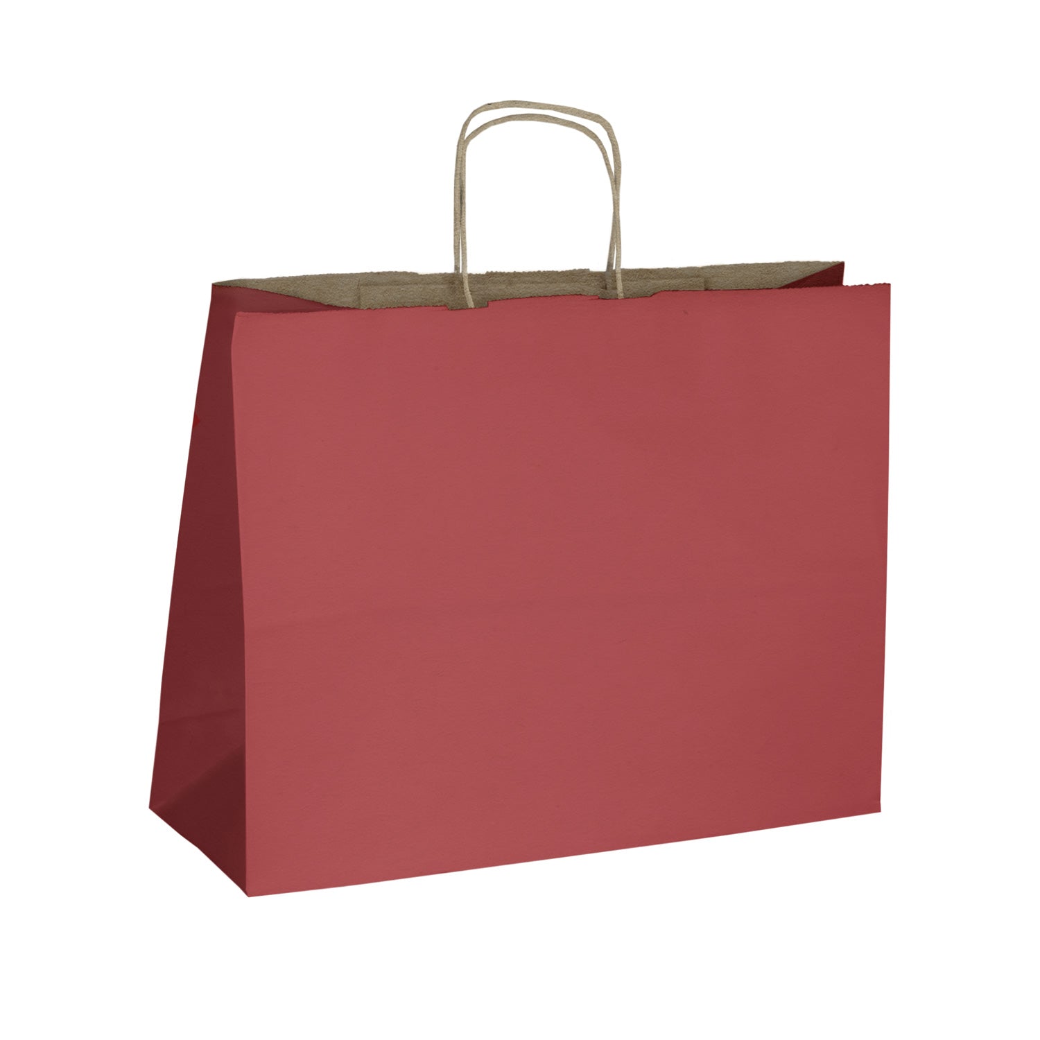 Red Kraft Paper Shopper Bags