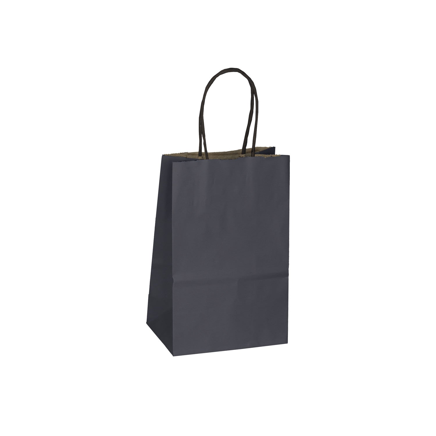 Dark Grey Kraft Paper Shopper Bags