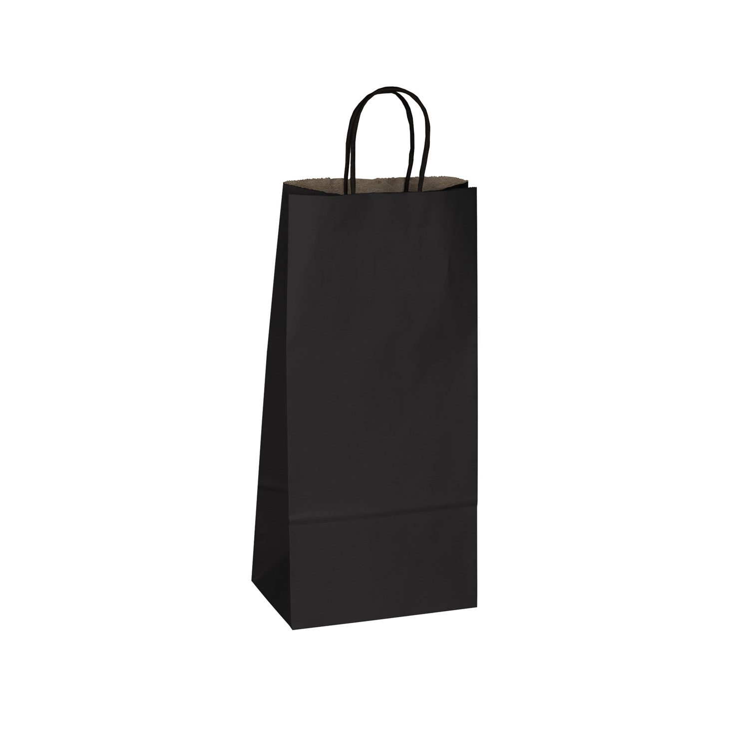 Black Kraft Paper Shoppers Bag