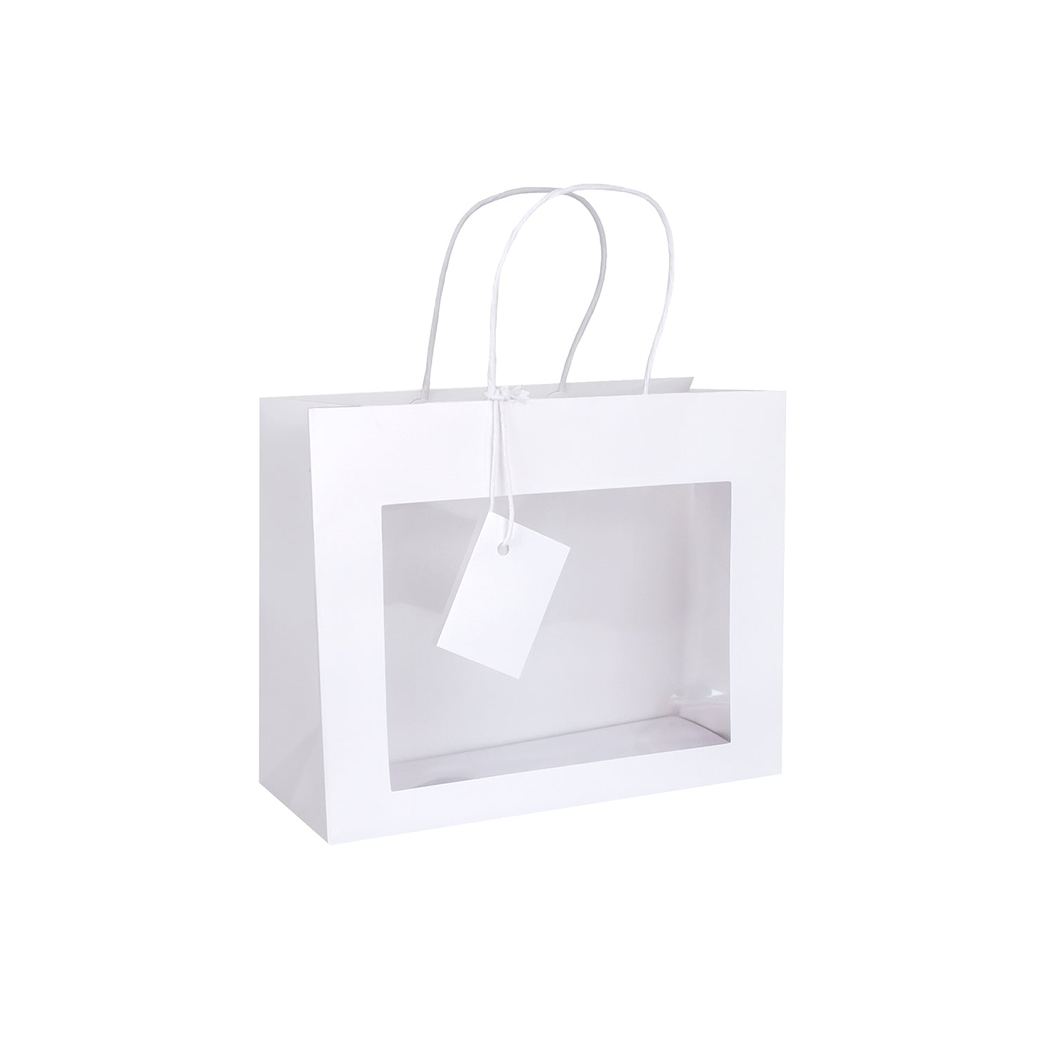 PREMIUM PAPER BAGS W/WINDOW AND RIGID HANDLE