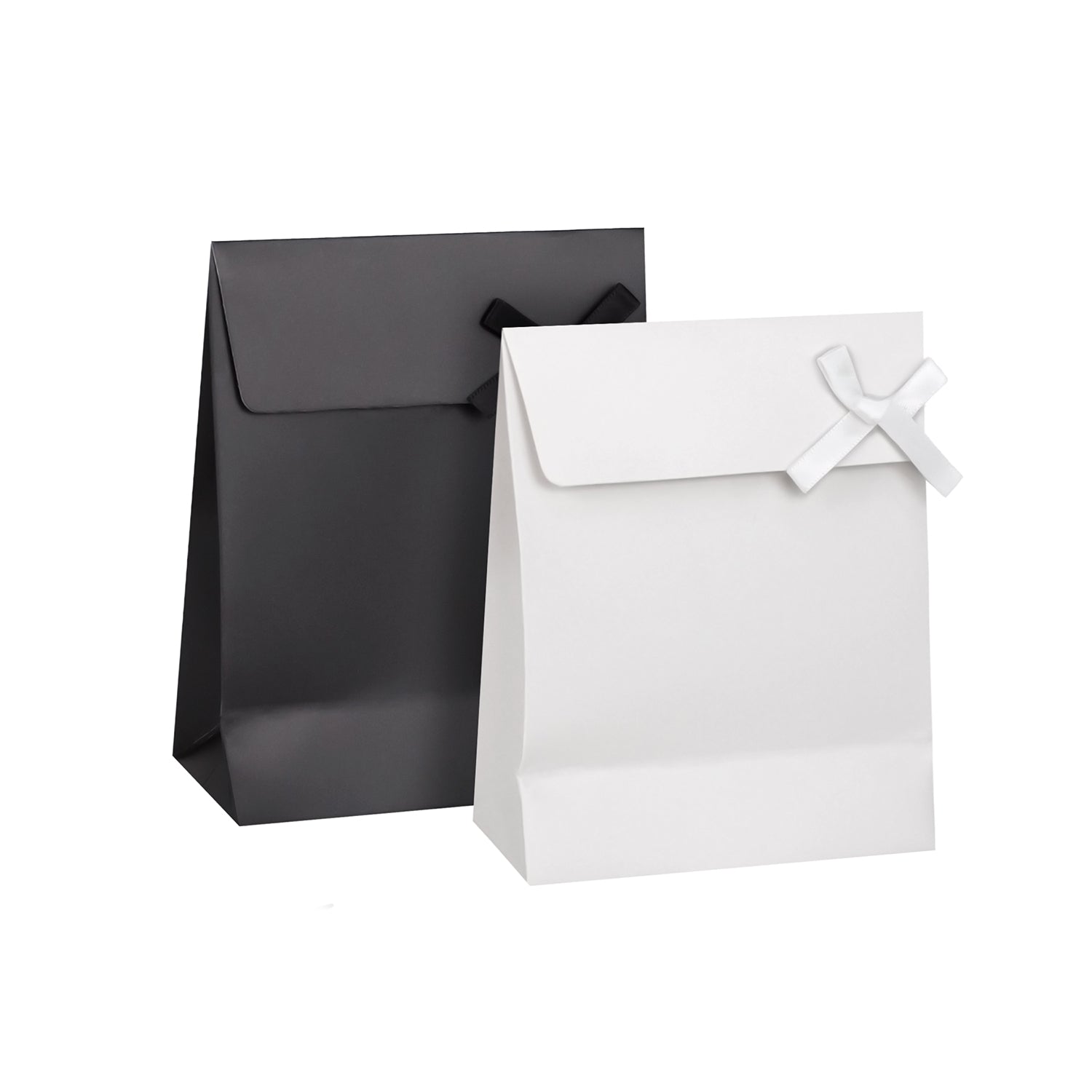 TRIANGULAR POUCH WITH DECORATIVE SIDE RIBBON