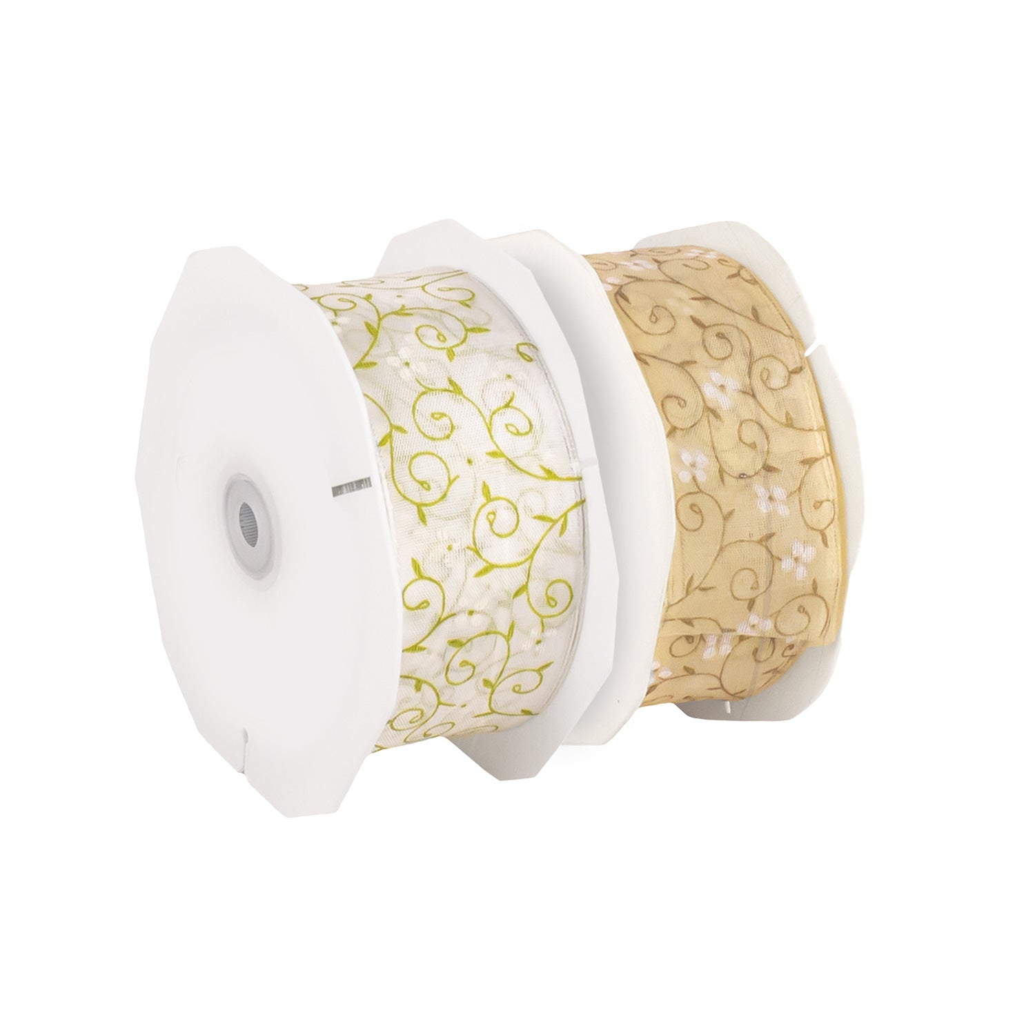 SHEER RIBBON WITH FLORENTINE PRINT