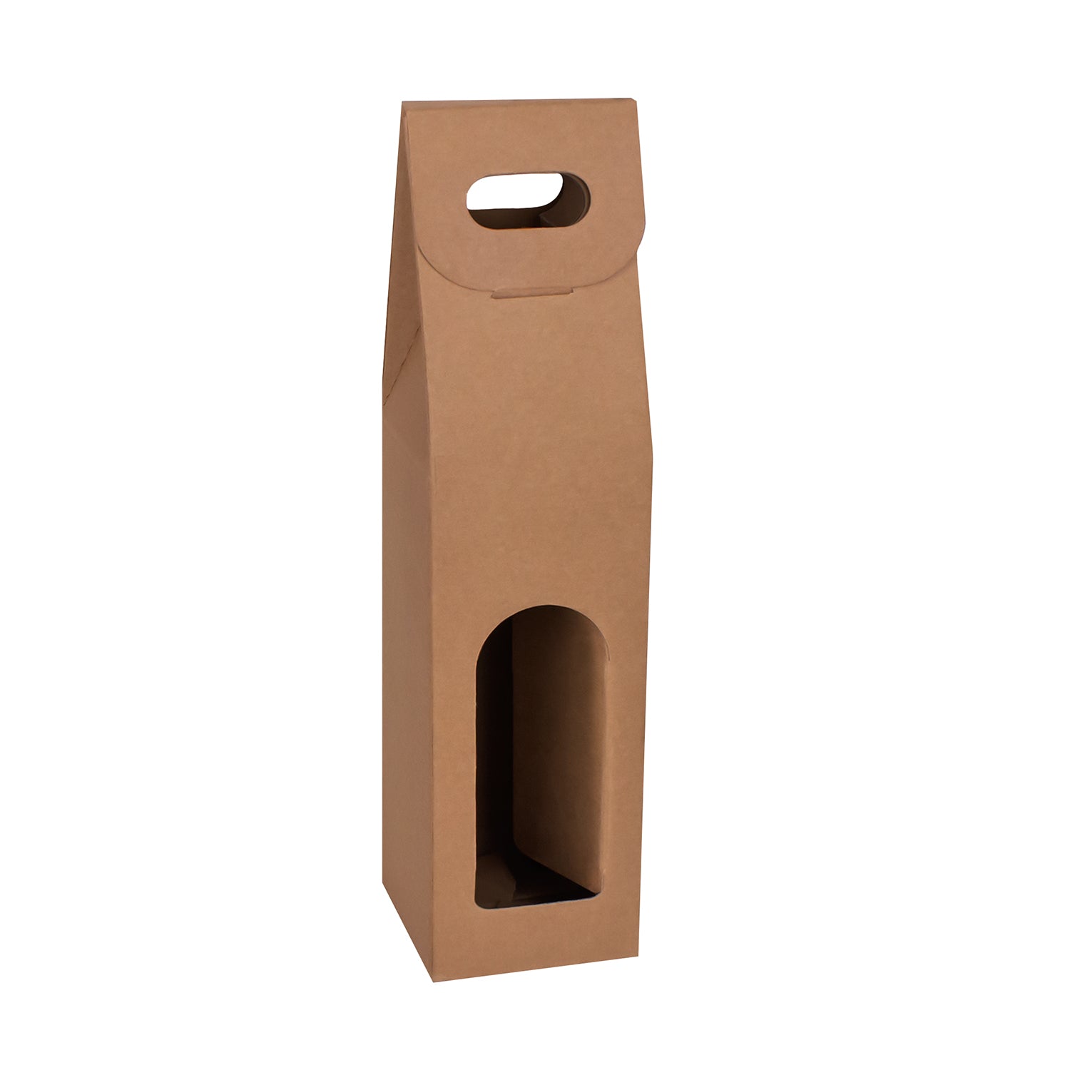 ONE BOTTLE BOX WITH WINDOW AND HANDLE