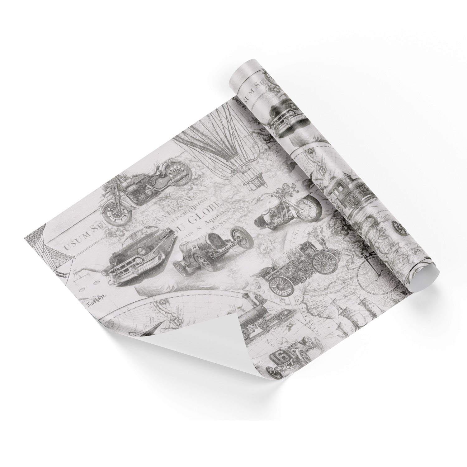 Vintage Sepia White Base Wrapping Paper