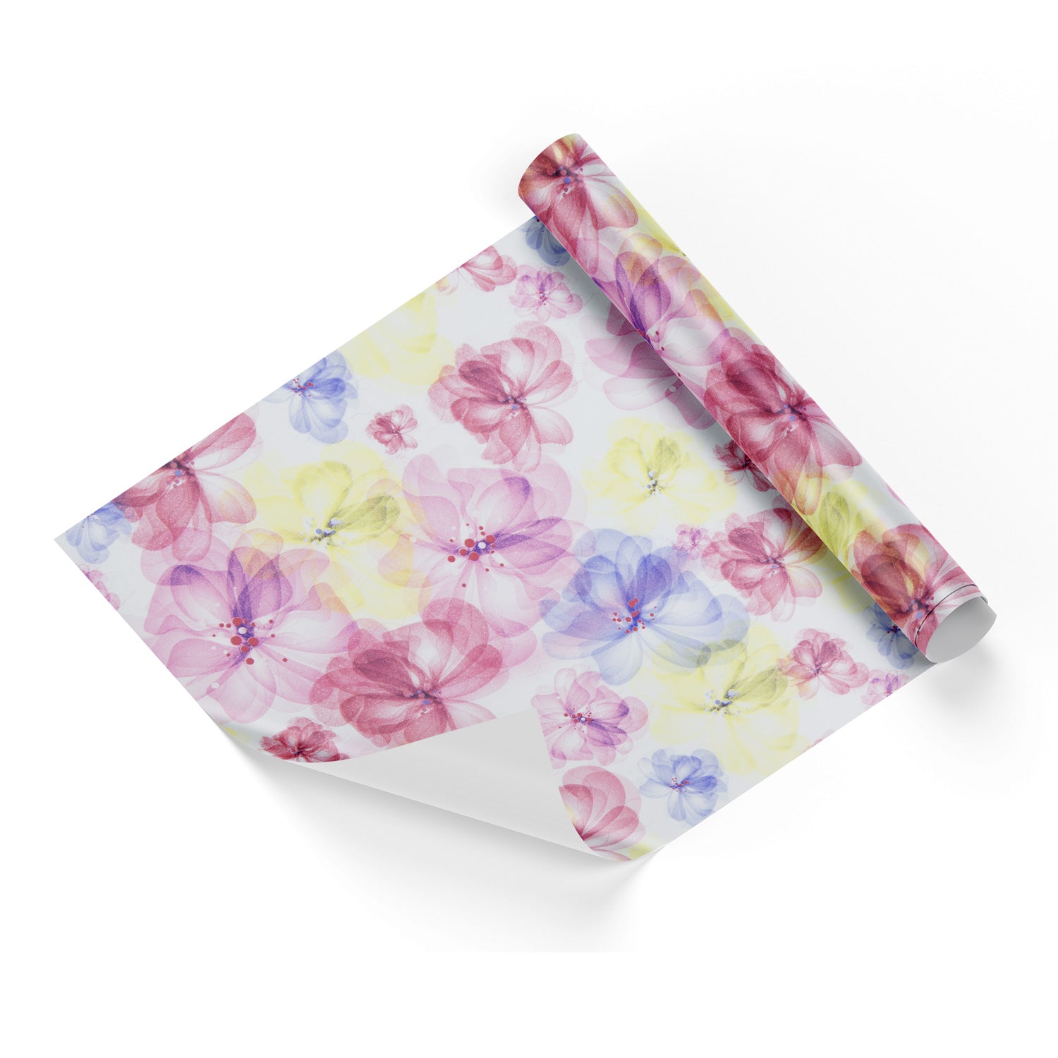 Watercolor Pink/Red Flowers Wrapping Paper