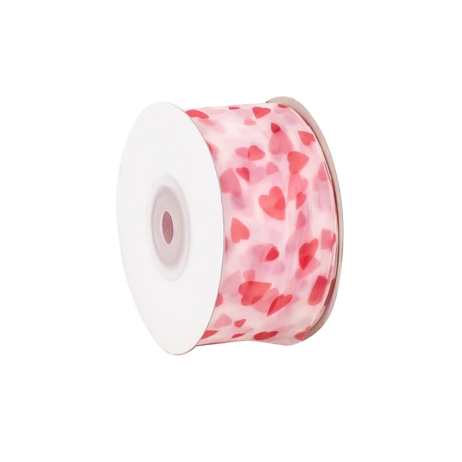 ORGANZA RIBBON WITH RED HEARTS