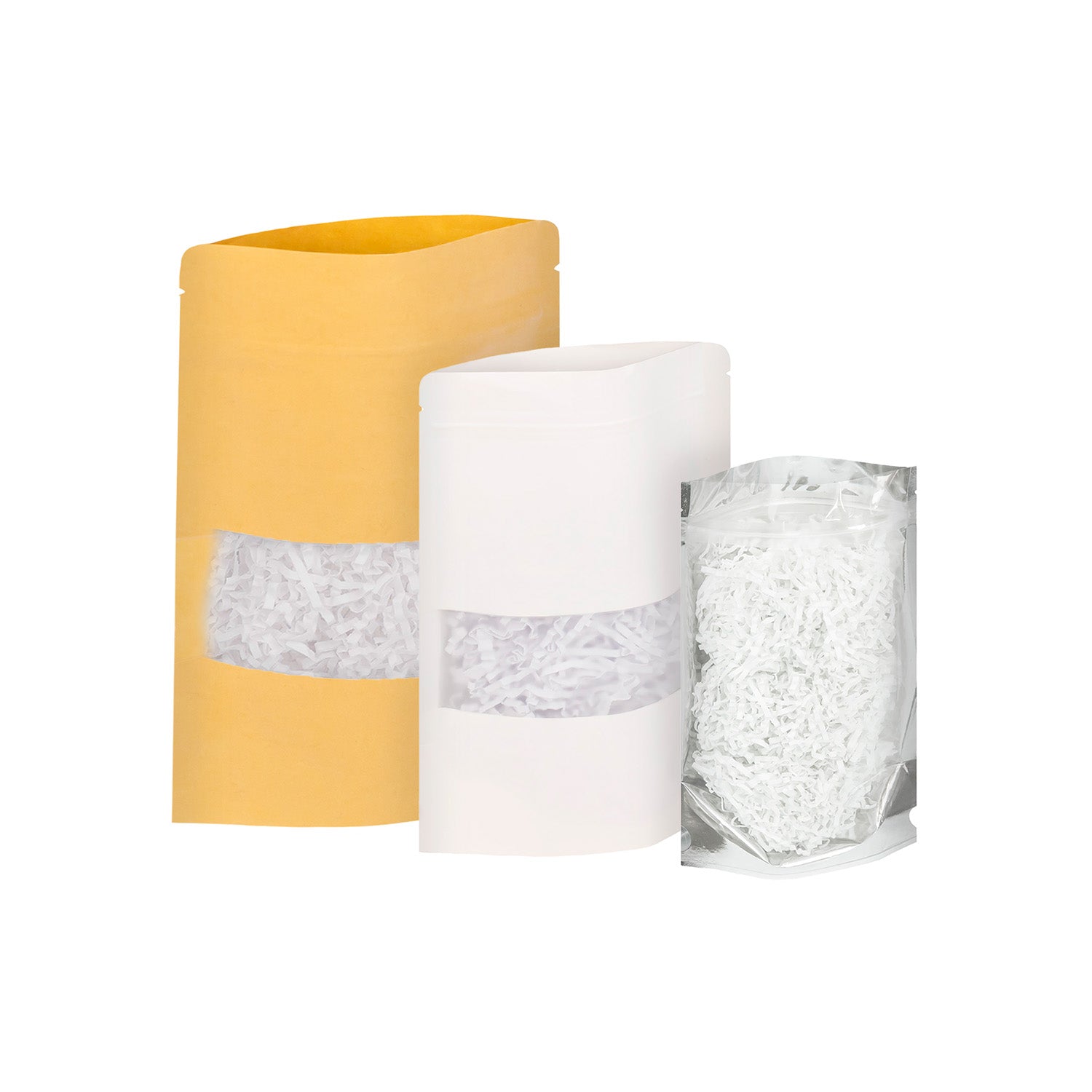 STAND UP POUCHES WITH WINDOW