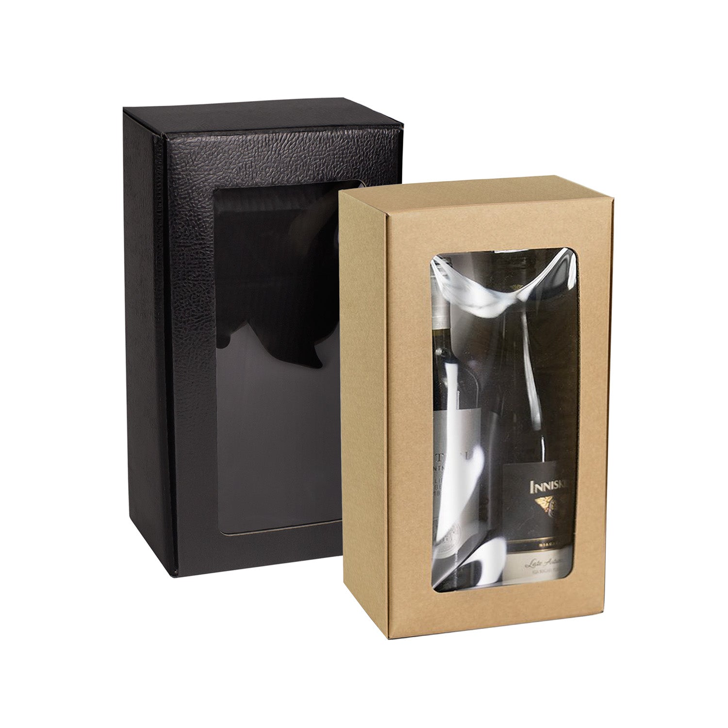 TWO BOTTLE CHEST BOX WITH WINDOW