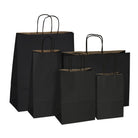 Black Kraft Paper Shoppers Bag