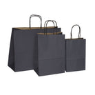 Dark Grey Kraft Paper Shopper Bags