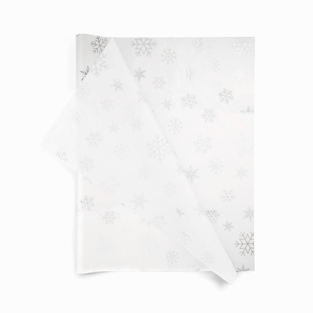 12IN2030SSF Silver Metallic Snowflakes