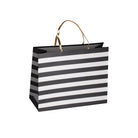 BLACK & WHITE HORIZONTAL STRIPES PAPER BAGS