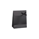 TRIANGULAR POUCH WITH DECORATIVE SIDE RIBBON