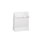 TRIANGULAR POUCH WITH DECORATIVE SIDE RIBBON