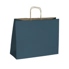 Navy Blue Kraft Paper Shopper Bags
