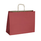 Red Kraft Paper Shopper Bags
