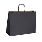 Dark Grey Kraft Paper Shopper Bags