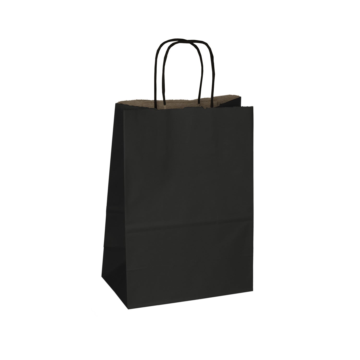 Black Kraft Paper Shoppers Bag