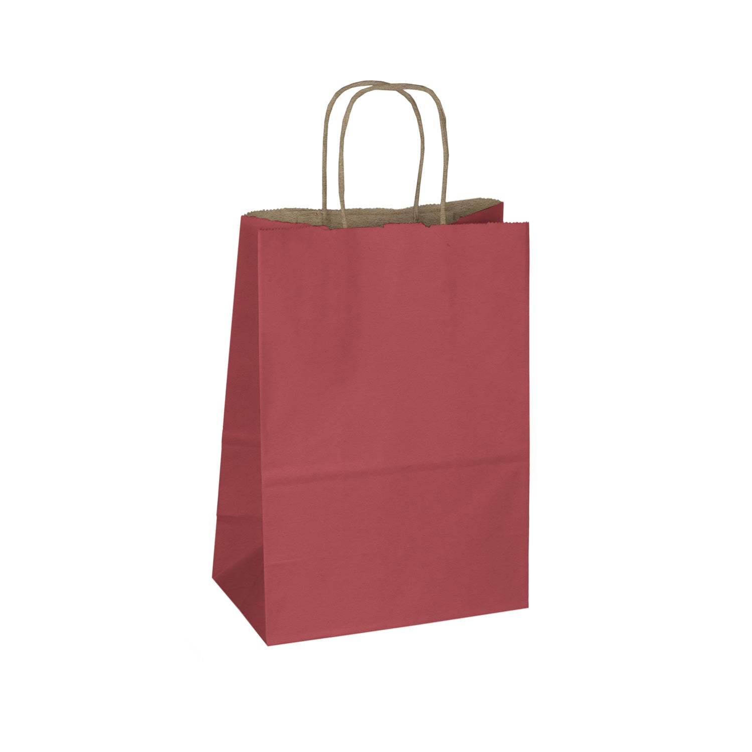 Red Kraft Paper Shopper Bags