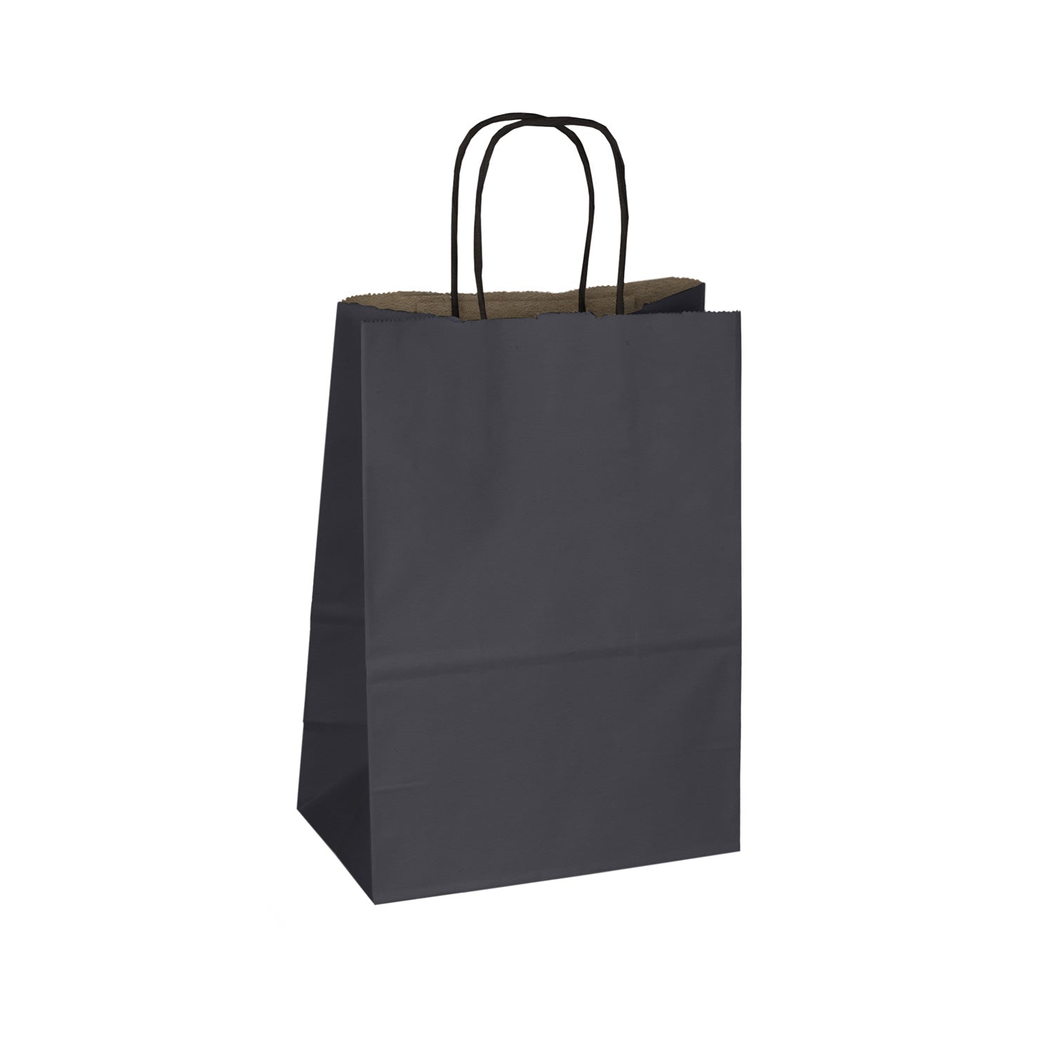 Dark Grey Kraft Paper Shopper Bags