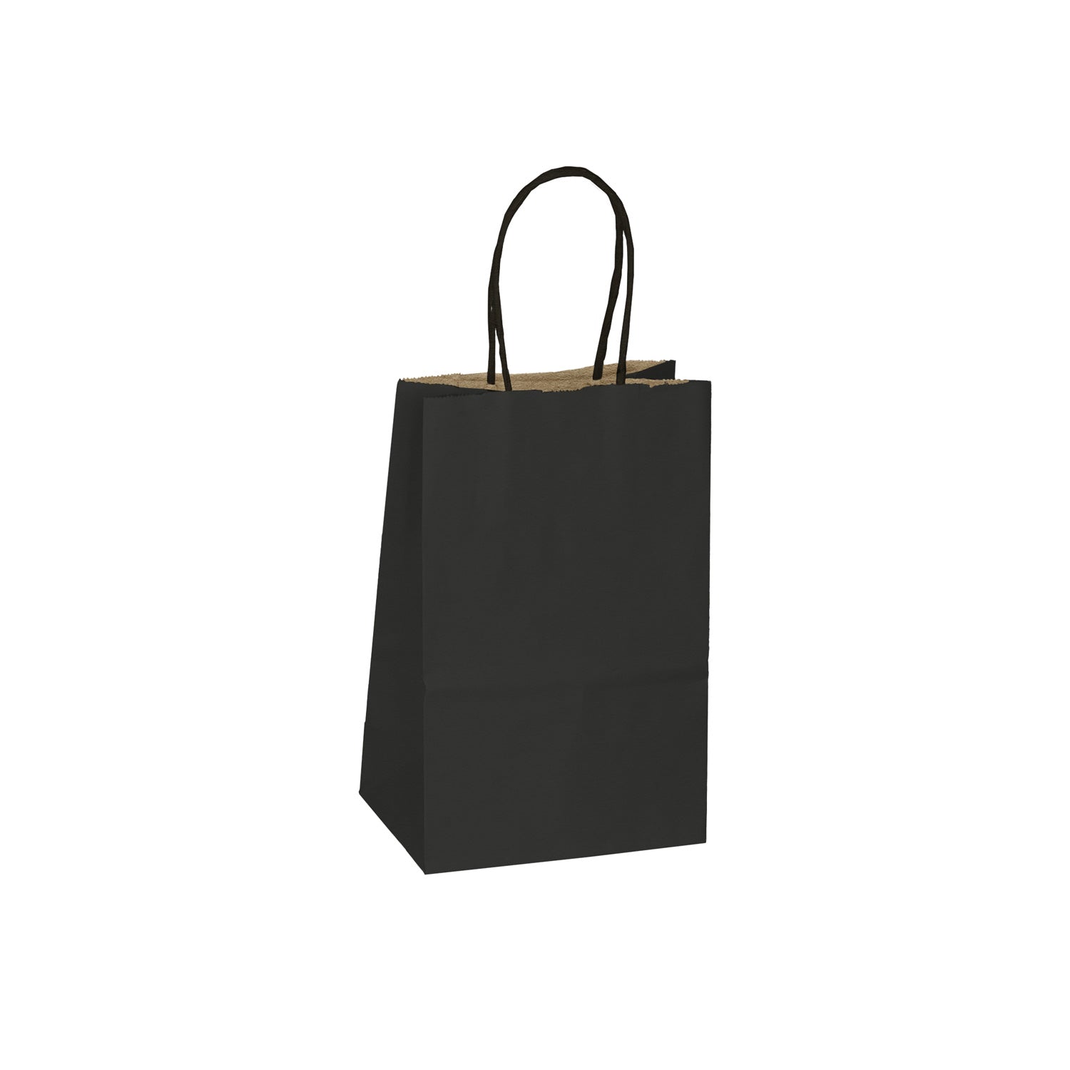 Black Kraft Paper Shoppers Bag