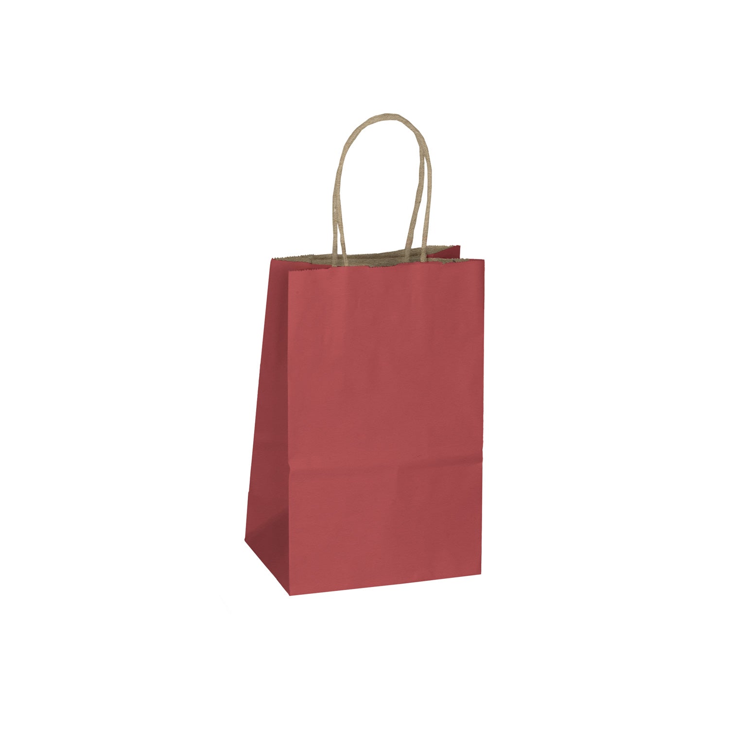 Red Kraft Paper Shopper Bags