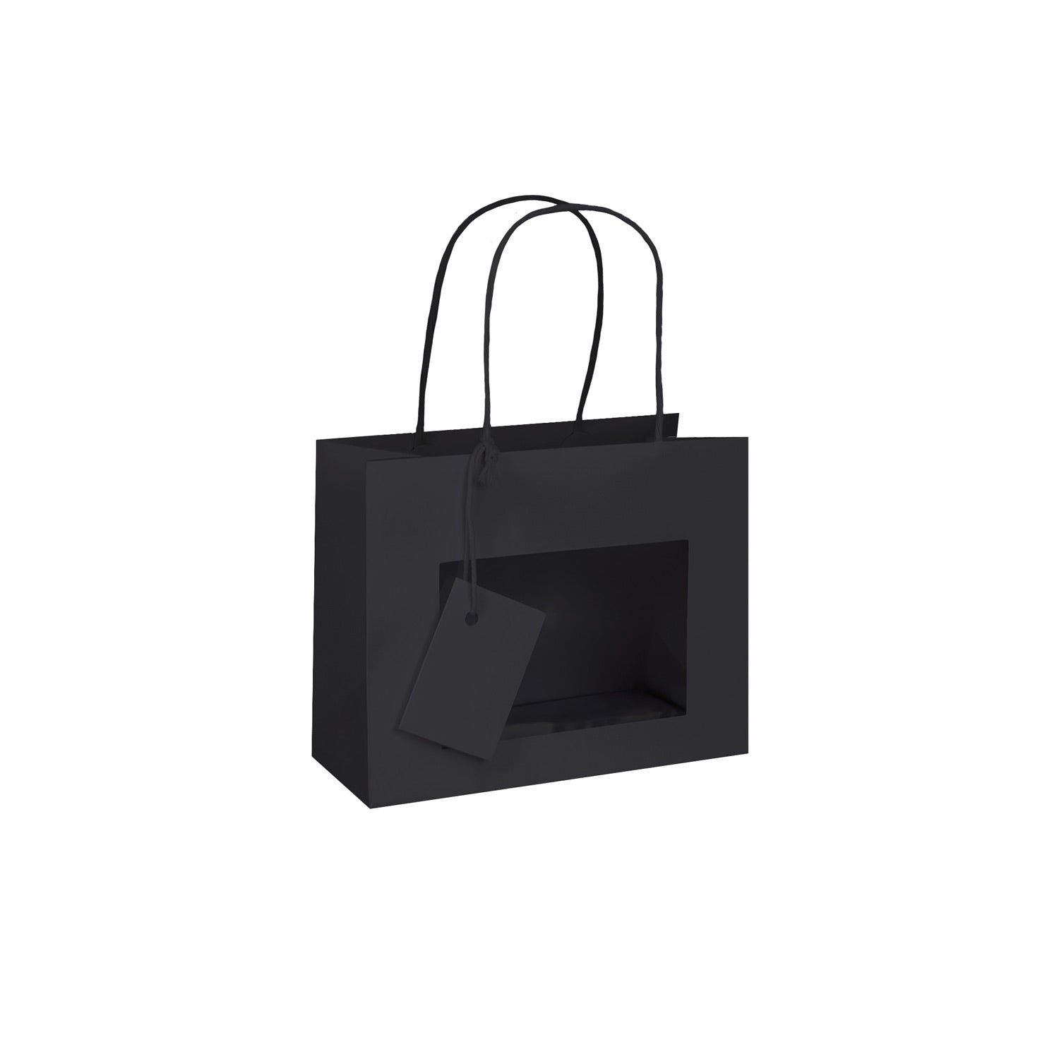PREMIUM PAPER BAGS W/WINDOW AND RIGID HANDLE