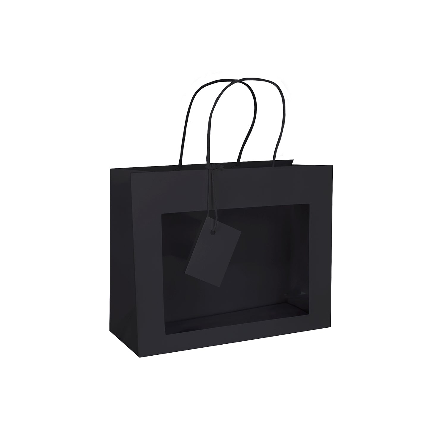 PREMIUM PAPER BAGS W/WINDOW AND RIGID HANDLE