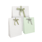 TRIANGULAR POUCH WITH CENTER RIBBON