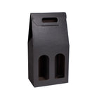 TWO BOTTLE BOX WITH WINDOW AND HANDLE