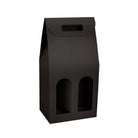 TWO BOTTLE BOX WITH WINDOW AND HANDLE