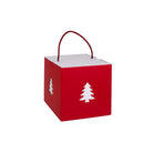 SQUARE BOX WITH CHRISTMAS TREE CUT OUT