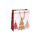 GOLD & RED TREES CHRISTMAS PAPER BAGS