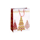 GOLD & RED TREES CHRISTMAS PAPER BAGS
