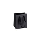Black Matte Premium Bags W/Satin Handle (Oxford) - 6" x 6" x 3"