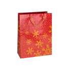 GOLD STARS ON RED BASE CHRISTMAS PAPER BAGS