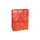 GOLD STARS ON RED BASE CHRISTMAS PAPER BAGS