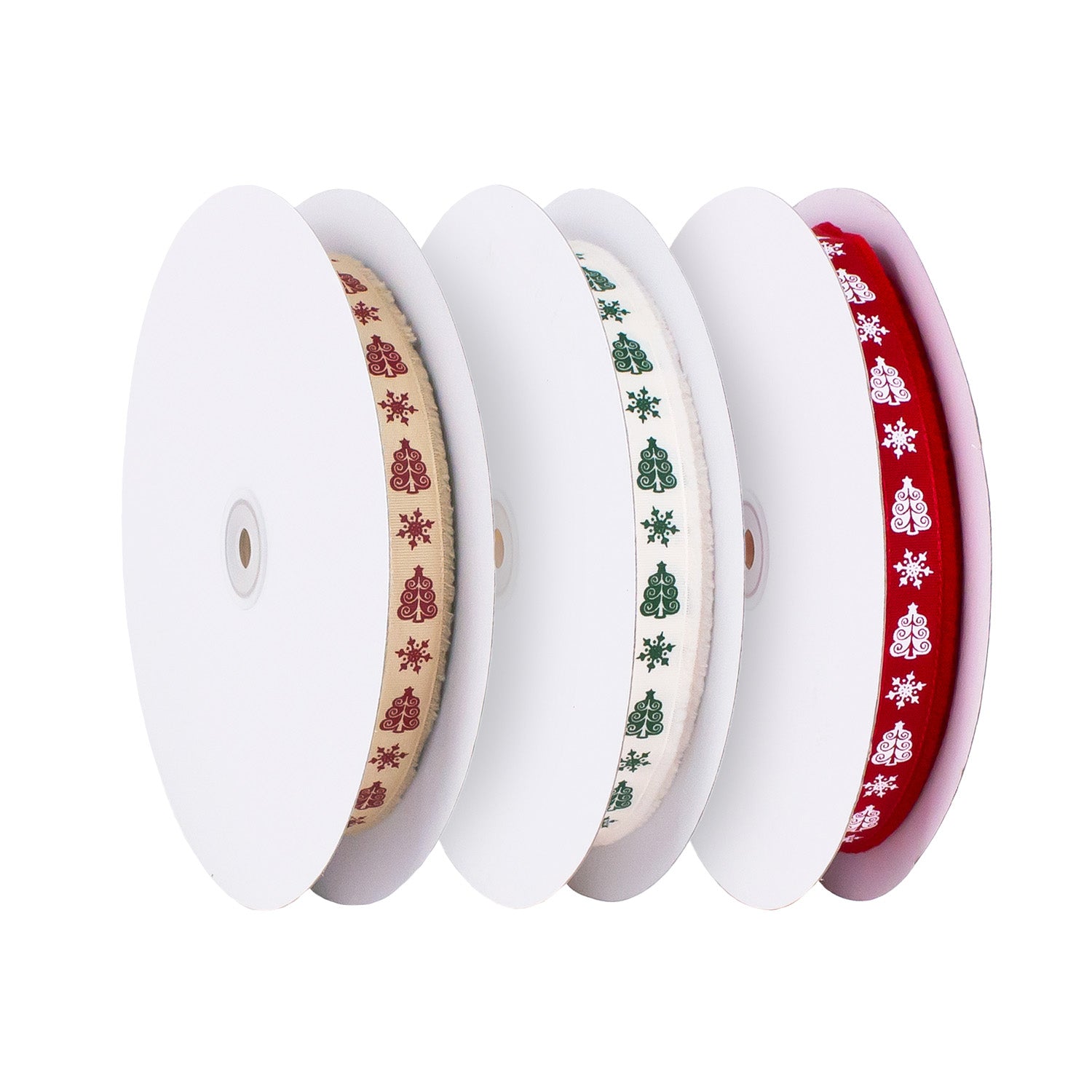 SPRUCE TREE AND SNOWFLAKES