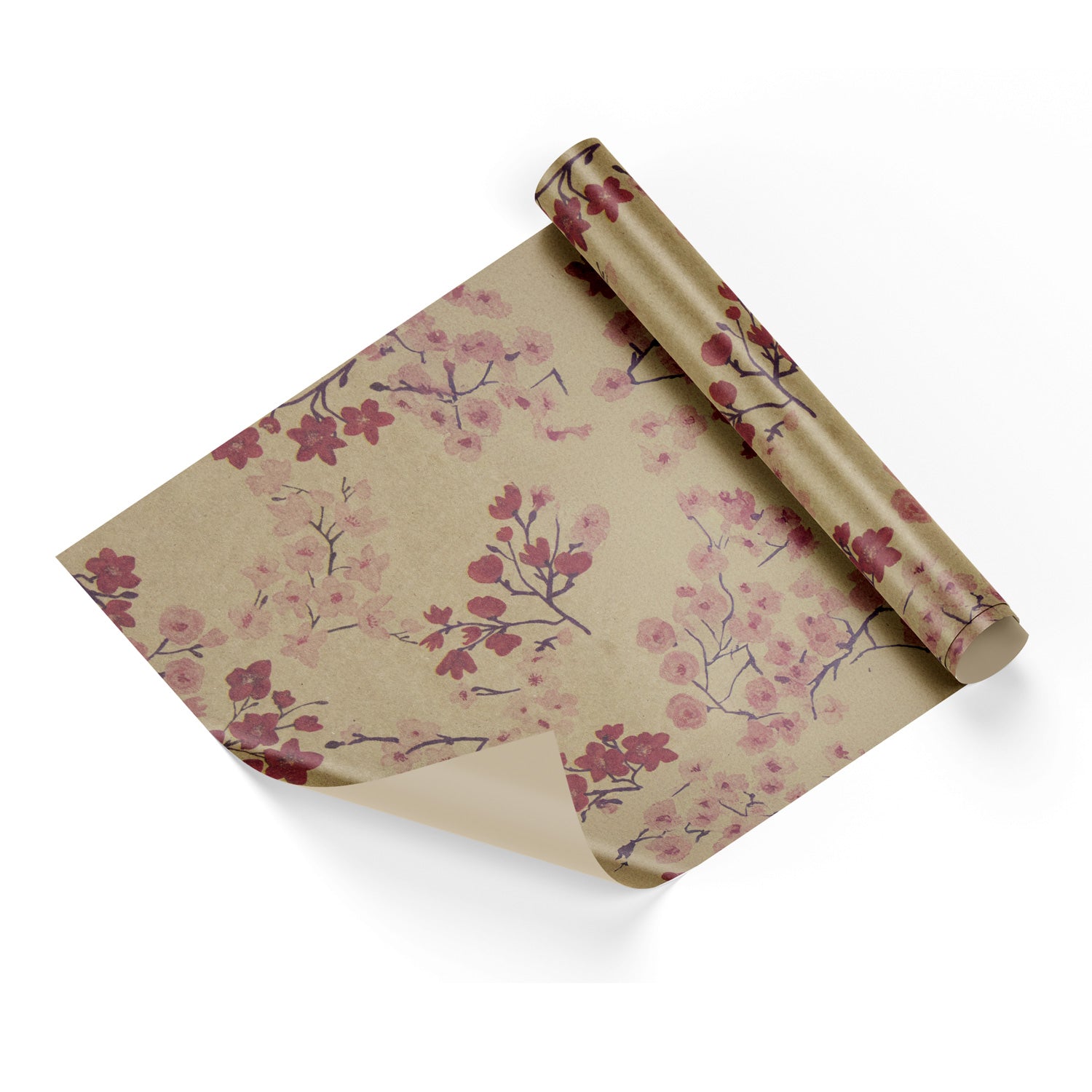 Blossom Flowers Kraft Base Wrapping Paper