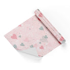 Velentine Pastel Hearts White Base Wrapping Paper