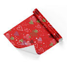 Valentine Assorted Hearts Red Base Wrapping Paper
