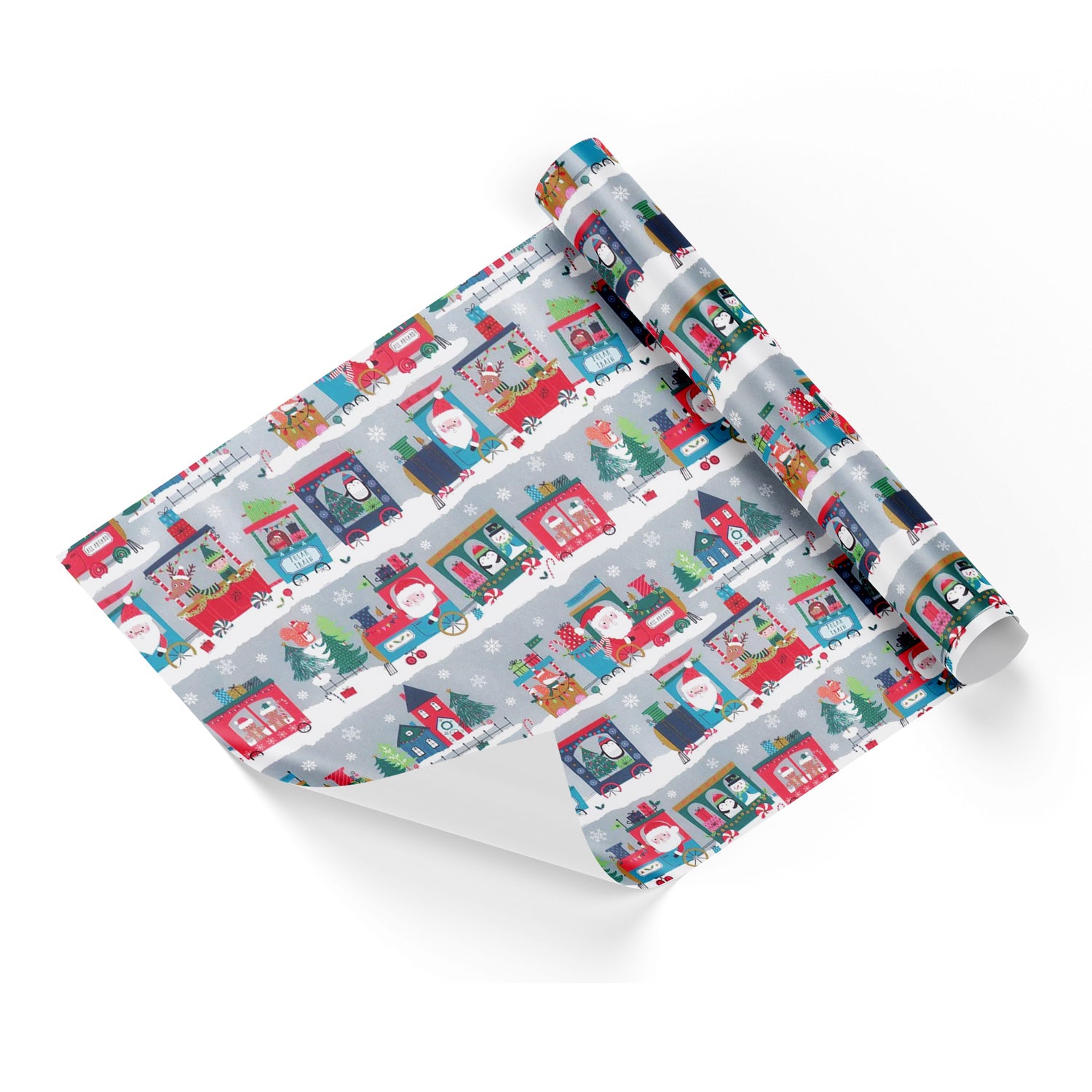 Childrens Christmas Kids Train Wrapping Paper