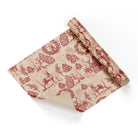 Red Vintage Forest Kraft Base Wrapping Paper