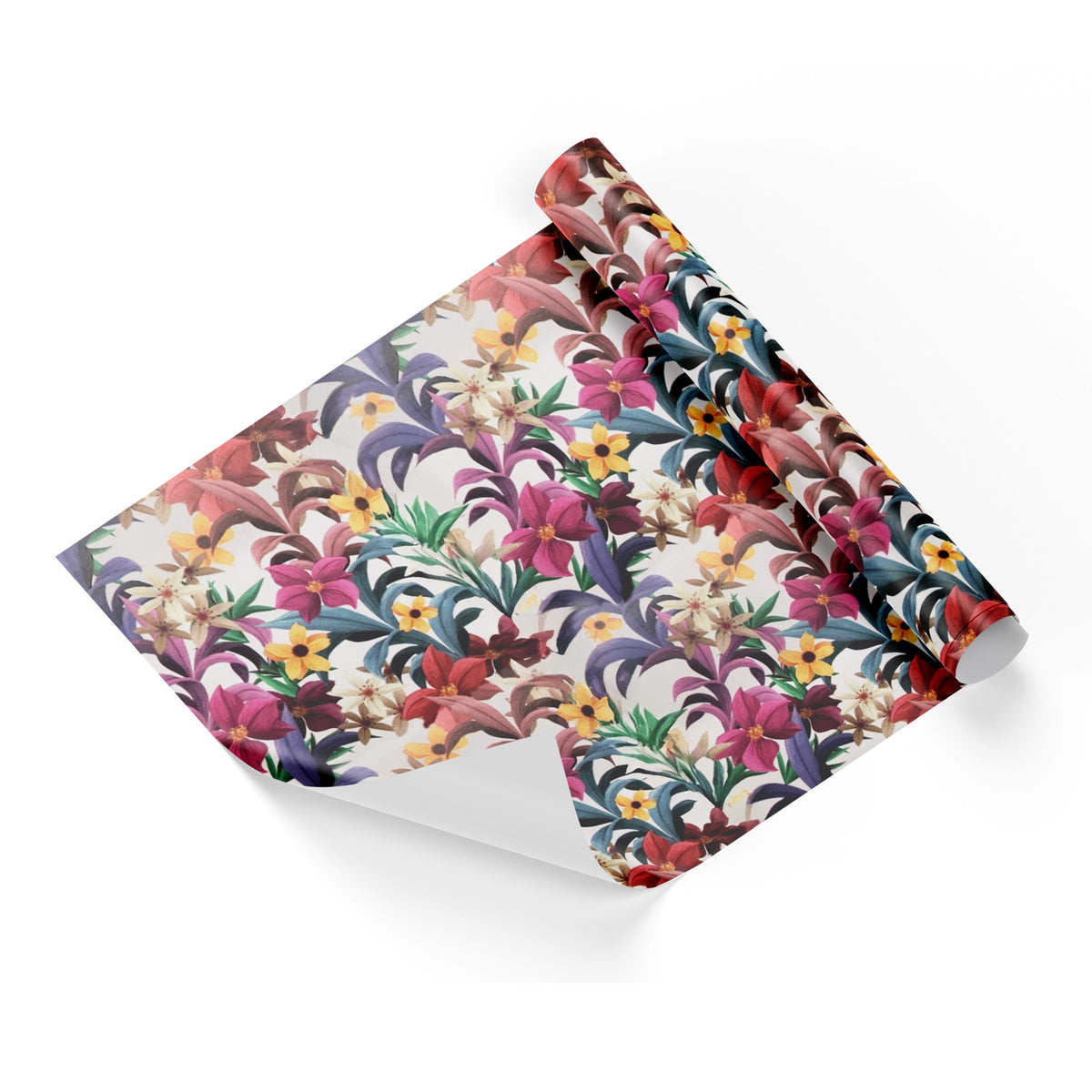 Colored Lower Bouquet White Base Wrapping Paper | Shop Online ...