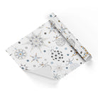 Metalic Shimmer Silver Starlight White Base Wrapping Paper
